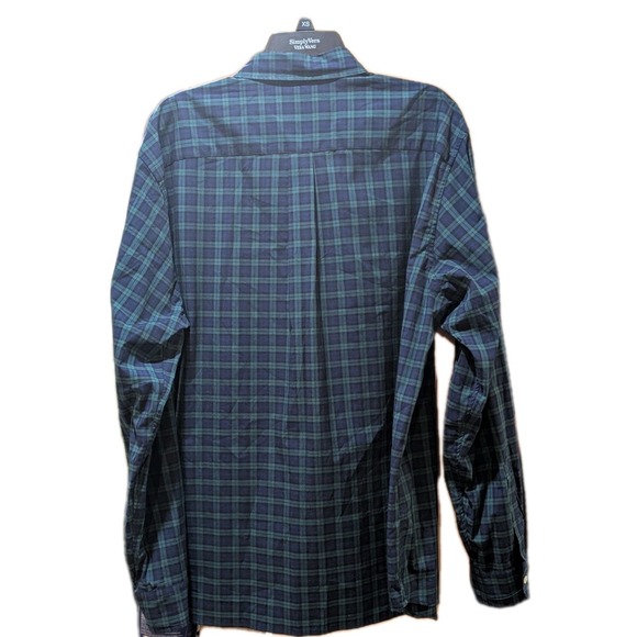 Vineyard Vines Whale Shirt Mens XL Blue & Green Classic Plaid Long Sleeve Cotton - Picture 7 of 12